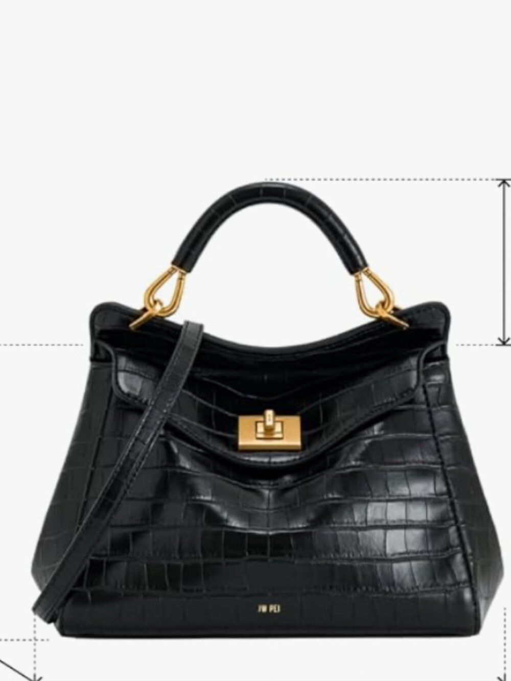 JW PEI Women's Lucia Classic Top Handbag Black